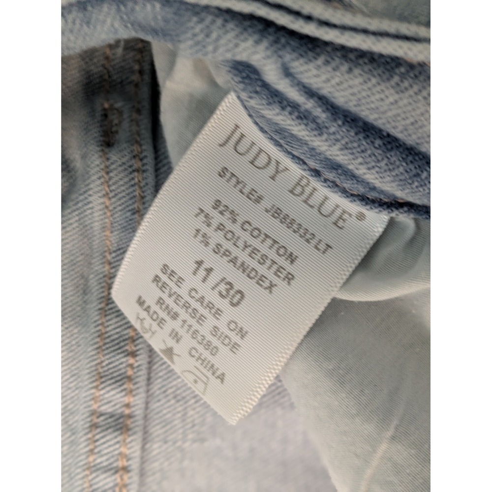 Judy Blue Women Jeans 11/30 Wide Leg Fit Light Wash 90s High Rise Stretch - Picture 6 of 10